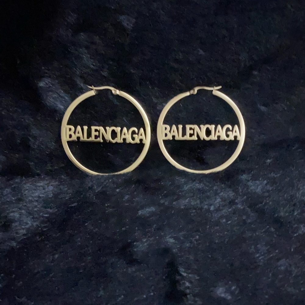 18K Gold Luxury Hoop Earrings - Picture 1 of 2